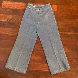 Vintage Fritzi Train Conductor High Rise Wide Leg Pants